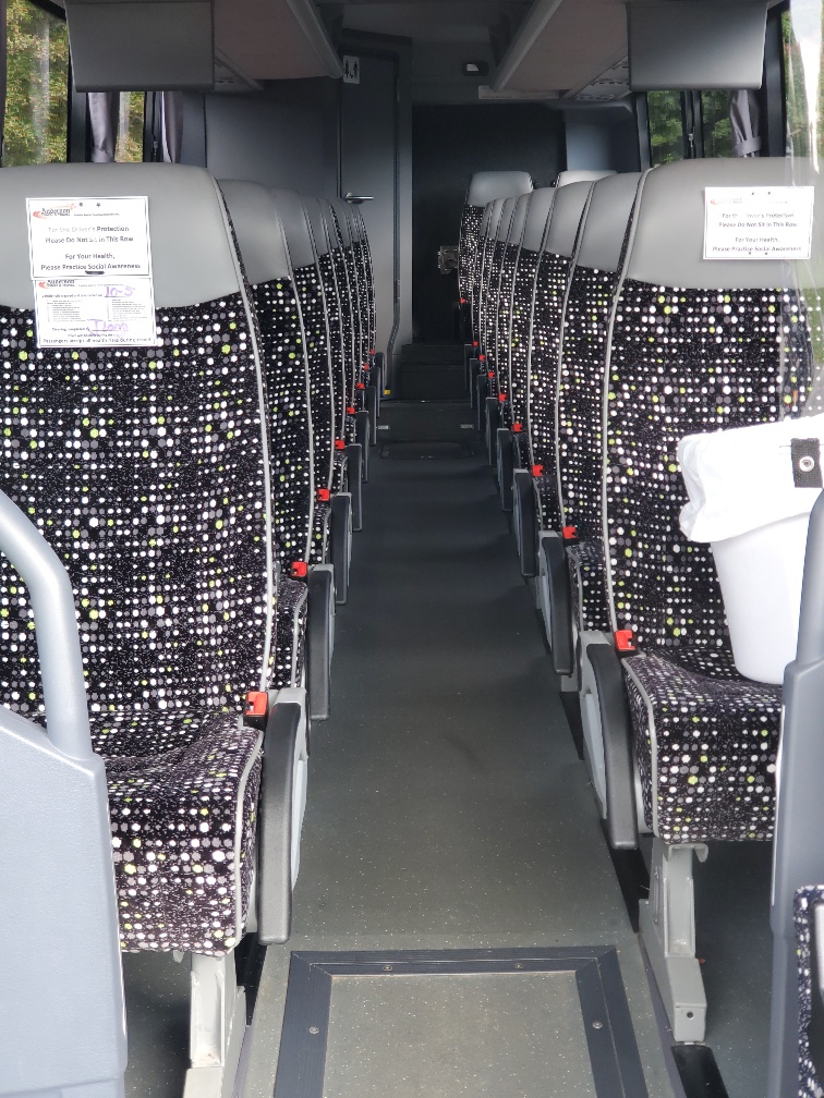 30 passenger Mini Coach interior